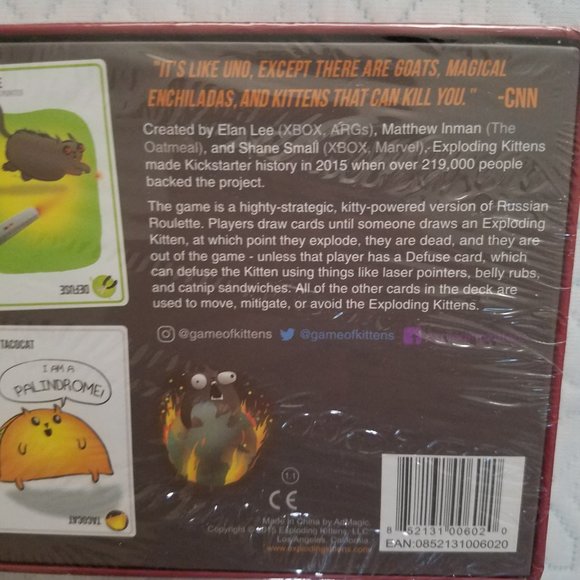 Exploding Kittens card game. New in Box - Picture 3 of 3
